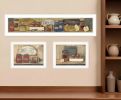 Set Of Three Country Kitchen 1 White Framed Print Kitchen Wall Art