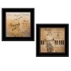 Set Of Two Music 2 Black Framed Print Wall Art