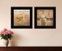 Set Of Two Music 2 Black Framed Print Wall Art