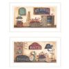 Set Of Two Bath 2 White Framed Print Bathroom Wall Art