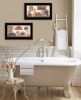 Set Of Two Bath 4 Black Framed Print Bathroom Wall Art