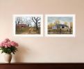 Set Of Two Country Roads 1 White Framed Print Wall Art