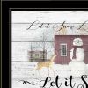 Let It Snow 3 Black Framed Print Wall Art