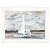 Sailboat on Water 2 White Framed Print Wall Art