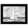 Sailboat on Water 3 Black Framed Print Wall Art