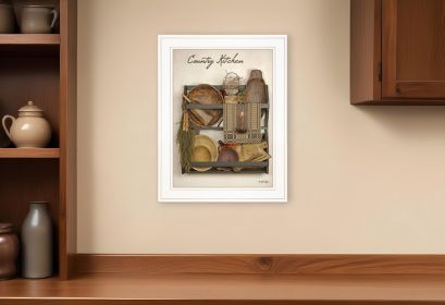 Country Kitchen 12 White Framed Print Kitchen Wall Art