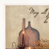 May All Your Days be Blessed Collection White Framed Print Wall Art