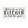 We lick the Spoon 1 White Framed Print Kitchen Wall Art