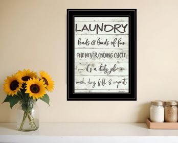 Laundry 2 Black Framed Print Bathroom Wall Art