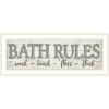 Bath Rules 1 White Framed Print Bathroom Wall Art