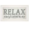 Relax 3 White Framed Print Bathroom Wall Art