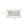 Relax 3 White Framed Print Bathroom Wall Art