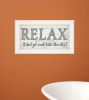 Relax 3 White Framed Print Bathroom Wall Art