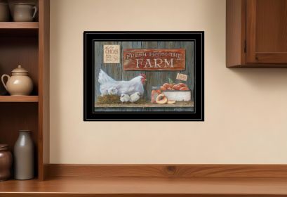 Fresh from the Farm 3 Black Framed Print Wall Art