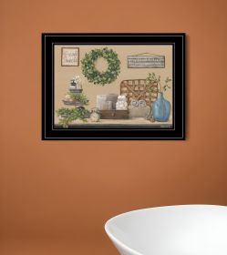 Farmhouse Bath I 3 Black Framed Print Bathroom Wall Art