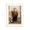 Black Cat 1 White Framed Print Wall Art