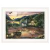 Lakefront Camping II 2 White Framed Print Wall Art