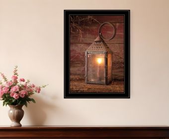 Innkeepers Lantern 1 Black Framed Print Wall Art