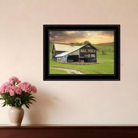 Mail Pouch Barn 5 Black Framed Print Wall Art