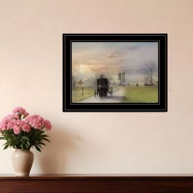 Morning Exercise 3 Black Framed Print Wall Art