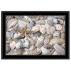 Starfish and Seashells 4 Black Framed Print Wall Art