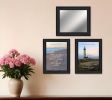 Set Of Three Character And Perseverance Black Framed Wall Art With Mirror