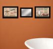 Set Of Three Country Bath III 1 Black Framed Print Bathroom Wall Art