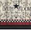 Set Of Three Hot Bath Black Framed Bathroom Wall Art With Mirror