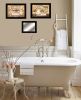 Set Of Three Bath and Powder Room 5 Black Framed Print Bathroom Wall Art