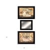 Set Of Three Bath and Powder Room 5 Black Framed Print Bathroom Wall Art