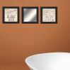 Set Of Three Soak and Unwind 3 Black Framed Print Bathroom Wall Art