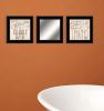 Set Of Three Soak and Unwind 4 Black Framed Print Bathroom Wall Art