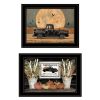 Set Of Two Harvest Moon 2 Black Framed Print Kitchen Wall Art