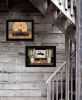 Set Of Two Harvest Moon 2 Black Framed Print Kitchen Wall Art