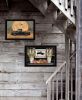 Set Of Two Harvest Moon 3 Black Framed Print Kitchen Wall Art