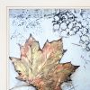 Set Of Two Channeling Fall Leaves White Framed Print Wall Art