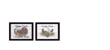 Set Of Two Country Living Black Framed Print Wall Art