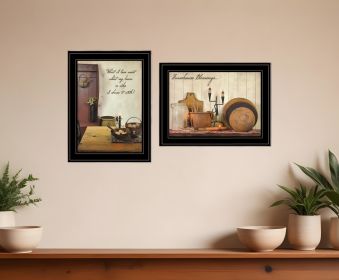 Set Of Two What I Love Most 2 Black Framed Print Kitchen Wall Art