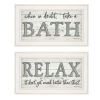 Set Of Two Bath Relax 1 White Framed Print Bathroom Wall Art