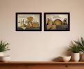 Set Of Two May Our Hearts Be warm 3 Black Framed Print Kitchen Wall Art