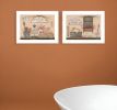 Set Of Two Wash Room White Framed Print Bathroom Wall Art