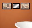 Set Of Three Wash Room 6 Black Framed Print Bathroom Wall Art