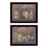 Set Of Two Love Never Fails 3 Black Framed Print Wall Art