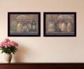 Set Of Two Love Never Fails 3 Black Framed Print Wall Art