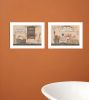 Set Of Two Wash Room 4 White Framed Print Bathroom Wall Art