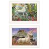 Set Of Two Unicorns For You 1 White Framed Print Wall Art