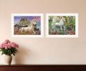 Set Of Two Unicorns For You 1 White Framed Print Wall Art