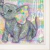 Set Of Three Elephant I And Ii 1 White Framed Print Wall Art