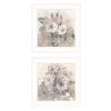 Set Of Two Transitional Blooms 1 White Framed Print Wall Art