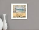 SURF White Framed Print Wall Art